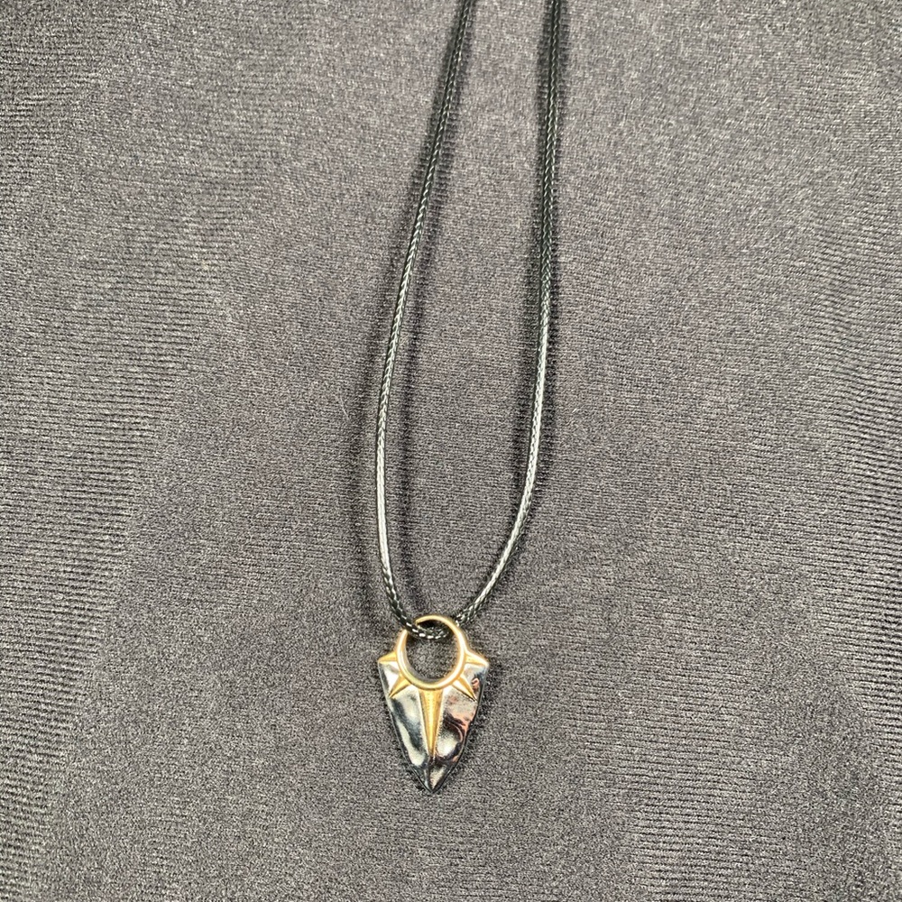 Sun arrow head pendant necklace
